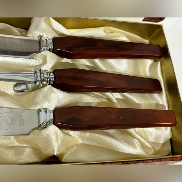 Vintage Glo-hill GH the Connoisseurs Choice Carving Set with Steak Knives - Picture 3 of 10